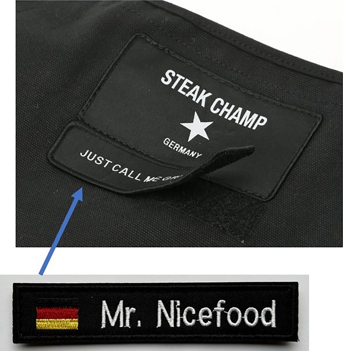Immagine prodotto Steakchamp Grembiule da cucina 2 tasche con velcro per l'etichettatura (Taglia unica)