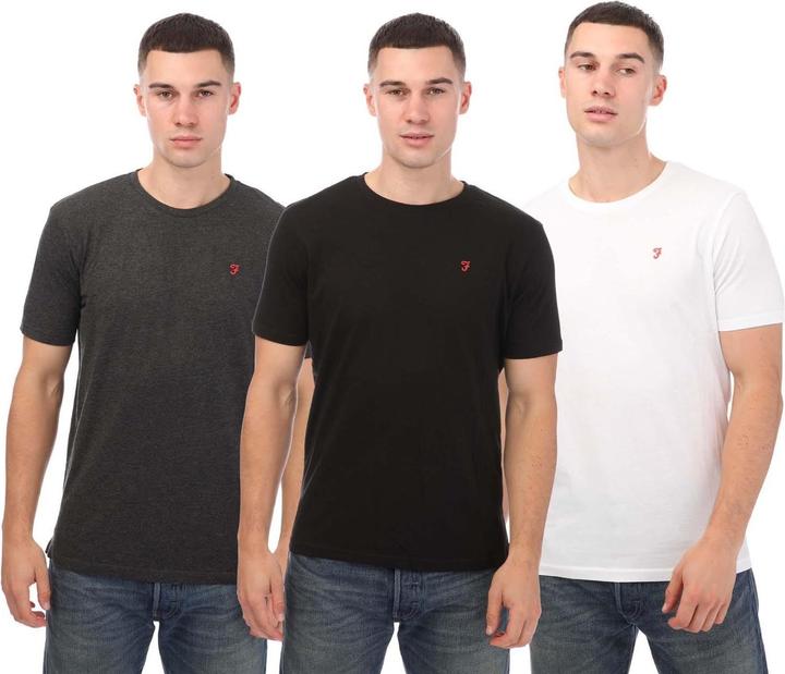 Actual product image Farah Mens Colney T-Shirt (Pack of 3) (S)