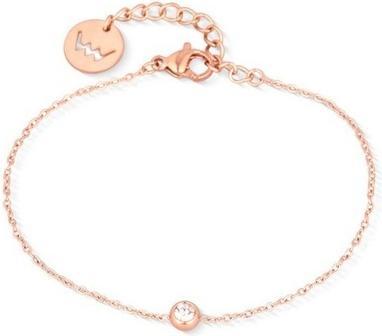Vuch Minimalistický bronzový náramek s Äirým krystalem Gem Rose Gold