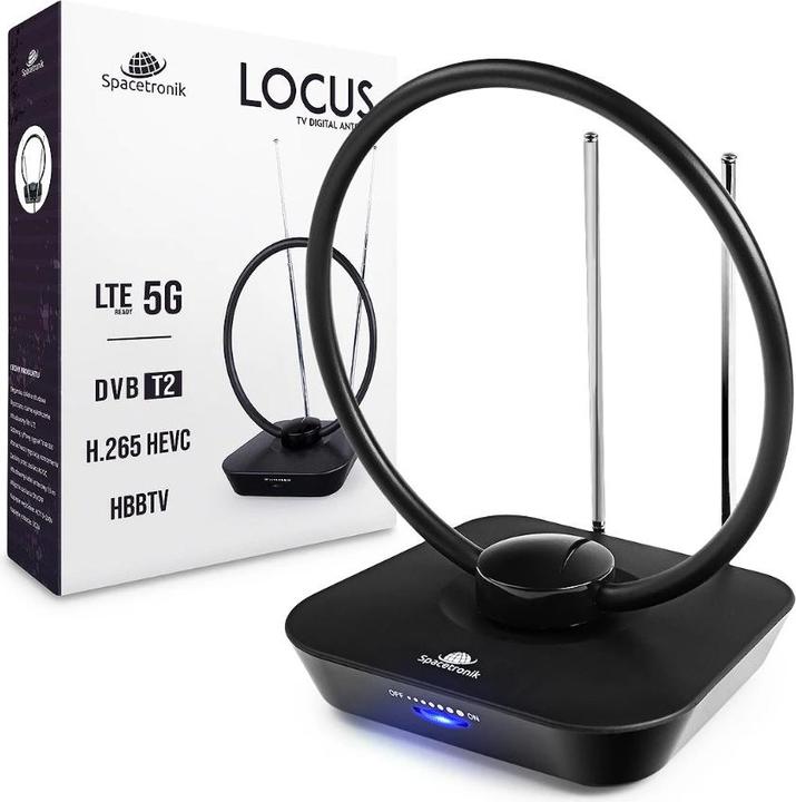 Spacetronik RTV-Antenne DVB-T-Zimmerantenne Locus (Zimmerantenne, 45 dB, DVB-T / -T2)