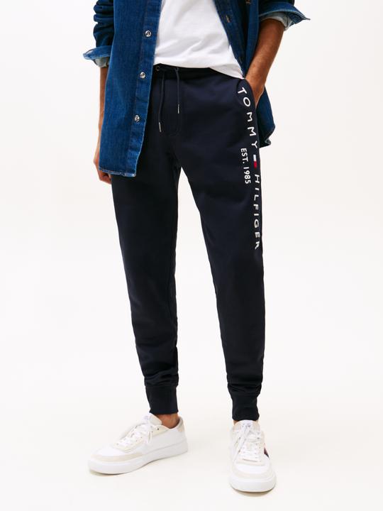 Actual product image Tommy Hilfiger Mens Tommy Logo Sweatpants Cotton Sweatpants, Blue (Desert Sky), M (M)