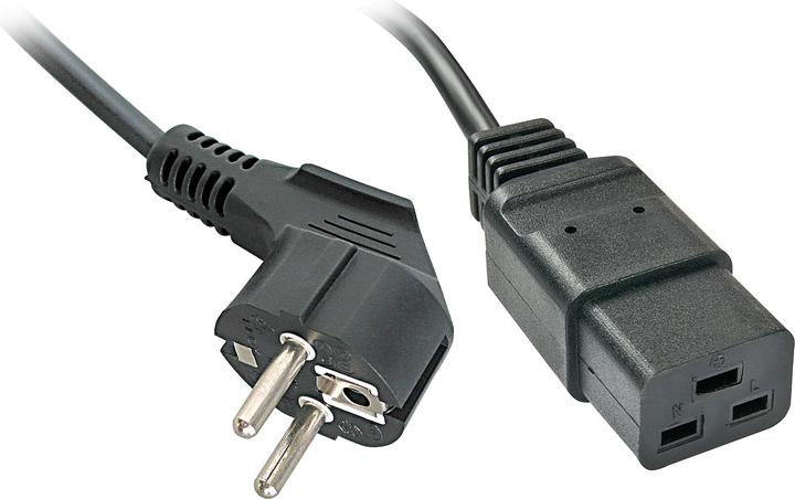 Image du produit Lindy Câble secteur de 2m Schuko à IEC C19 pour les connexions d'appareils froids IEC jusqu'à 16A (2 m)
