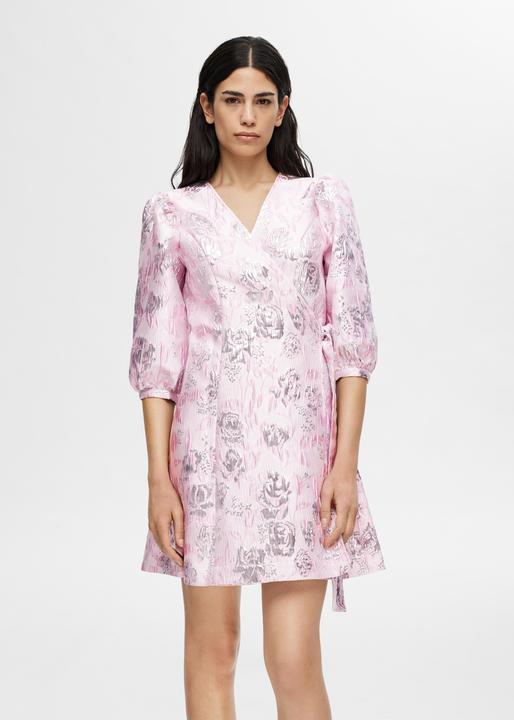 Produktbild Selected Femme Geblümtes Jacquard Wickelkleid (36)