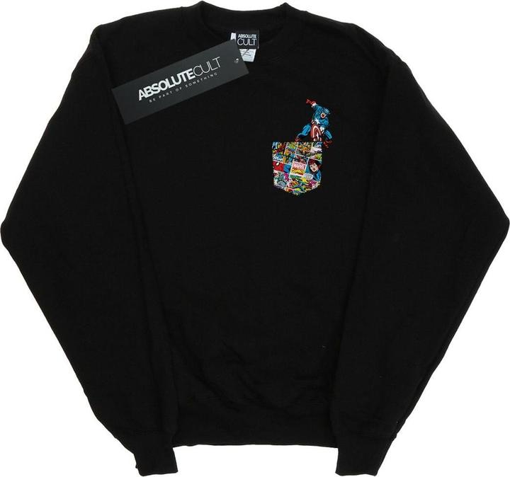 Captain America Faux Pocket Sweatshirt (XL)