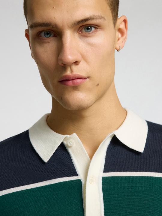 Actual product image Selected Homme 100% Merinowoll Langarm-Poloshirt (XL)