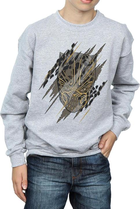 Actual product image Boys Black Panther Gold Head Sweatshirt (152, 158)