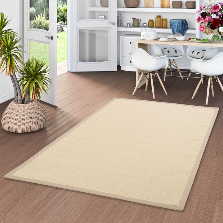 Actual product image Pergamon Sisal carpet Natura Classic with border (130 x 190 cm)