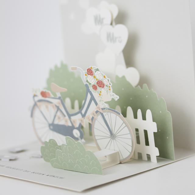 Immagine prodotto Biglietto pop-up - Bicicletta da matrimonio (1 pz.)