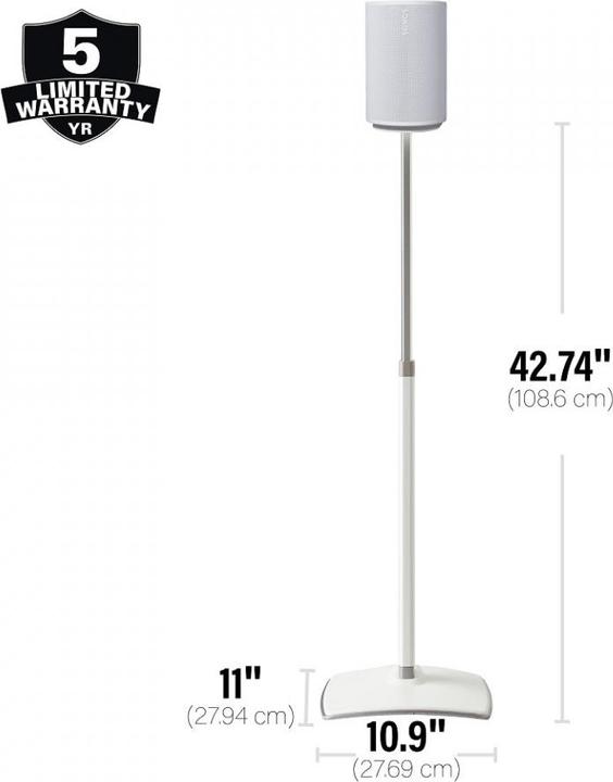 Actual product image Sanus WSSE1A2-W2 (1 pair, Stand, Height-adjustable)