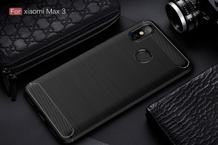 Immagine prodotto Screenguard Xiaomi Mi Max 3 Scafo Carbonio Spazzolato Morbido TPU (Mi Max 3)
