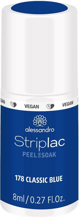 Produktbild Alessandro Striplac Peel or Soak Classic blue 8 ml (178 Classic Blue, UV-Gel Lack)