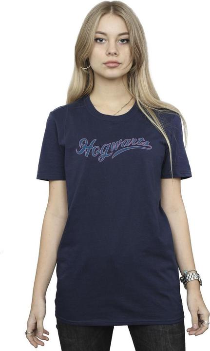Actual product image Womens/Ladies Hogwarts Writing Cotton Boyfriend T-Shirt (XL)