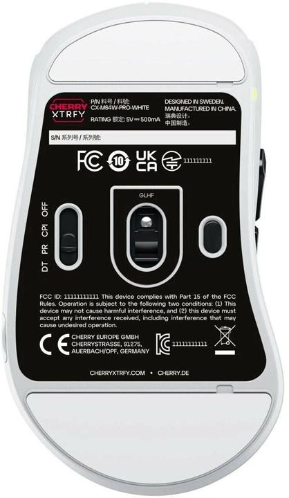 Produktbild CHERRY xtrfy M64 Pro Wireless, White (Kabellos)