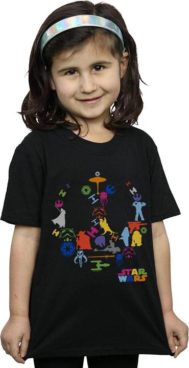 Immagine prodotto Star Wars Silhouette Collage Maglietta Ragazze (140, 146)