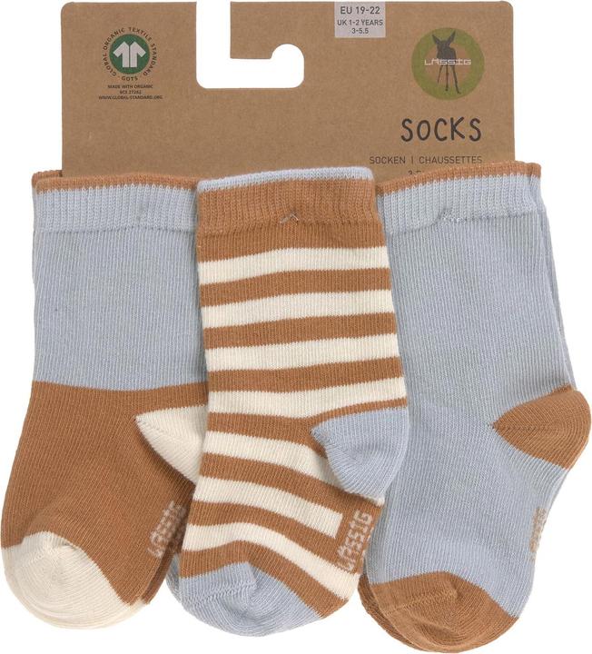 Image du produit Lässig Lot de 3 chaussettes Bleu clair Caramel Gr. 23 - 26 (Lot de 3, 23 - 26)