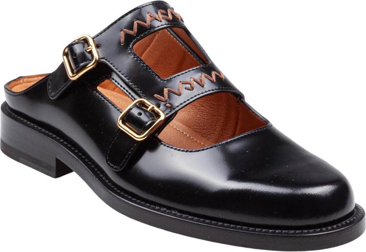 Produktbild Marni moccasin sabot in brushed leather color black (39)