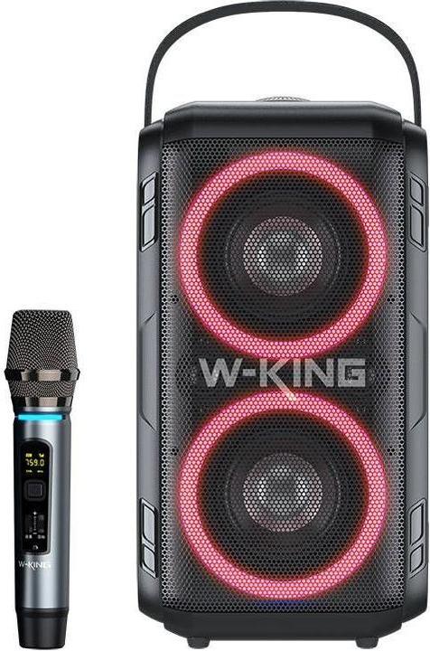 W-king Altoparlante Bluetooth senza fili T9 60W (nero) (8 h, Batteria ricaricabile)