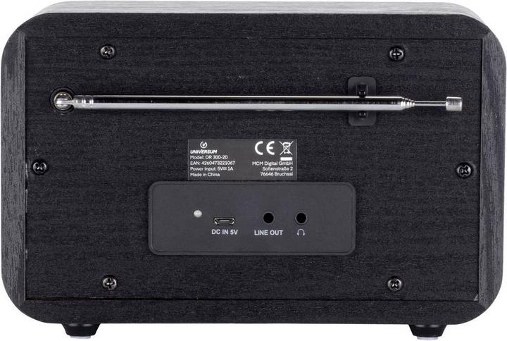 Actual product image DR 300-20 Table radio DAB+, FM Bluetooth®, DAB+, FM rechargeable Black (DAB+, VHF, Bluetooth)