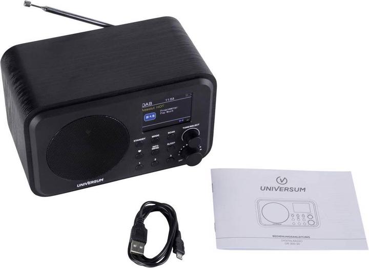 Actual product image DR 300-20 Table radio DAB+, FM Bluetooth®, DAB+, FM rechargeable Black (DAB+, VHF, Bluetooth)
