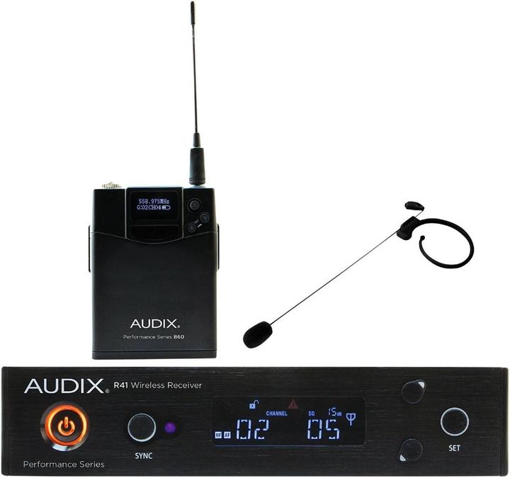 Actual product image Audix AP41HT7A - wireless mic system, receiver, bodypack transmitter, HT7 headworn microphone