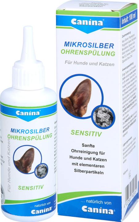 Produktbild Canina Microsilber Ohrenreiniger für Hunde und Katzen 100ml (Hund, Katze, 100 ml)