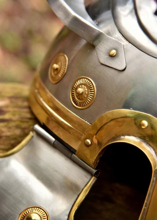 Actual product image Battle Merchant Roman officer's helmet with crest