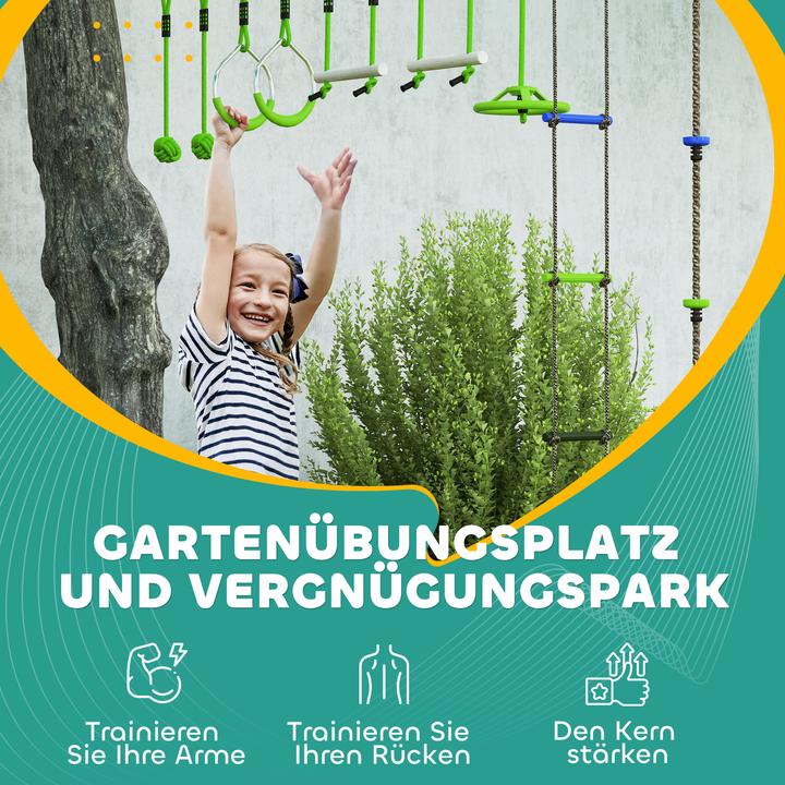 Actual product image Aiyaplay Kinder-Kletterseil-Set Kunststoff, Polyester Grün