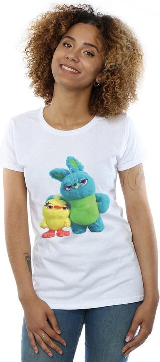 Actual product image Disney Womens/Ladies Toy Story 4 Ducky And Bunny Cotton T-Shirt (S)