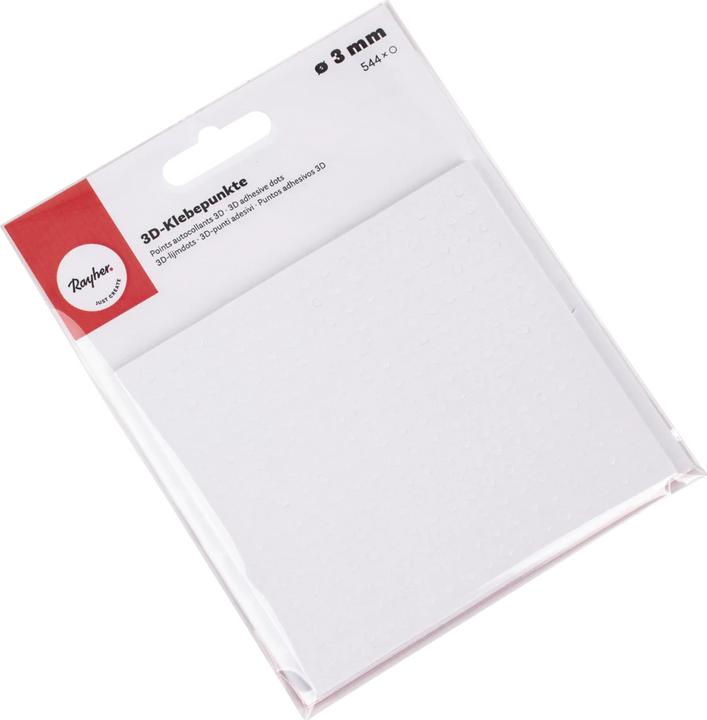 Rayher 3D adhesive dots, 3mm ø, 2 plate