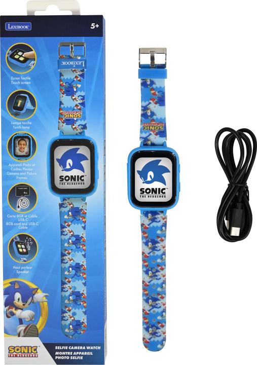 Actual product image Lexibook Sonic Kids Smartwatch with 8GB memory card included (DMW070SN)