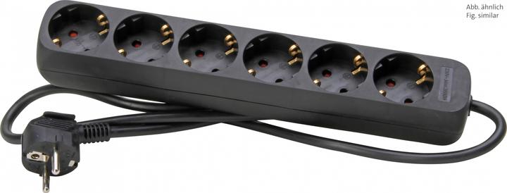 Kopp 120615007 Interior 6AC outlet(s) Black (6 x, CEE 7/3, 1.40 m)