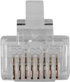 Produktbild RJ45 (8P/8C) CAT6 modulaire connector for round cable with solid or stranded conductors. Suitable fo