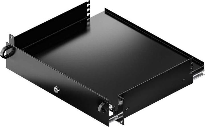 Actual product image Rittal 5302205 2 U for one 482.6 mm 19" RAL 9005 keyboard drawer