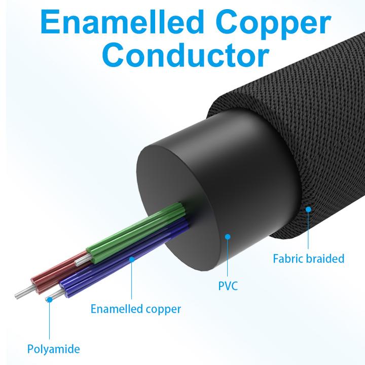 Actual product image Vention BAGBD 3.5mm 0.5m Black Metal Audio Cable (0.50 m, 3.5mm jack (AUX))