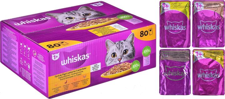 Produktbild Whiskas saszetki z drobiem dla kota 80x85g (Senior, 1 Stk., 6800 g)