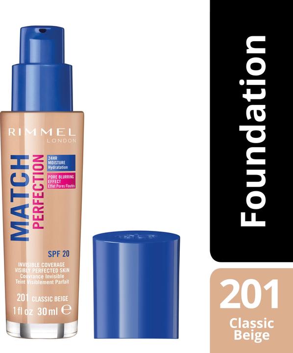 Produktbild Rimmel London Match Perfection SPF20 (201 Classic Beige)