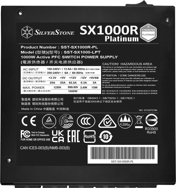 Image du produit Silverstone SilvStone SST-SX1000R-PL 1300W ATX 40 SST-SX1000R-PL (1000 W)