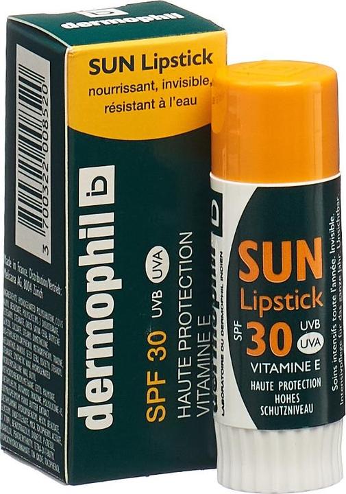 Image du produit Dermophil Rouge à lèvres solaire (Stick solaire, Crème solaire visage, SPF 30, 13 g)
