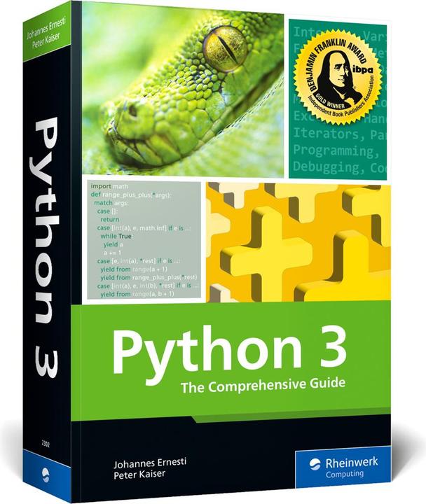 Immagine prodotto Python 3 (Inglese, Johannes Ernesti, Peter Kaiser, 2023)