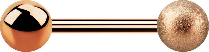 Produktbild Star Piercing Barbell rosegold mit Kugel und Kugel gesprenkelt (Chirurgenstahl 316L, ohne Messing)