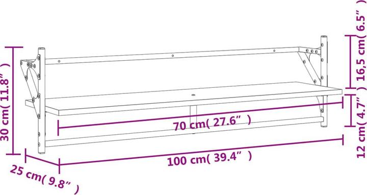 Productafbeelding VidaXL Guilbert (100 x 25 x 30 cm)