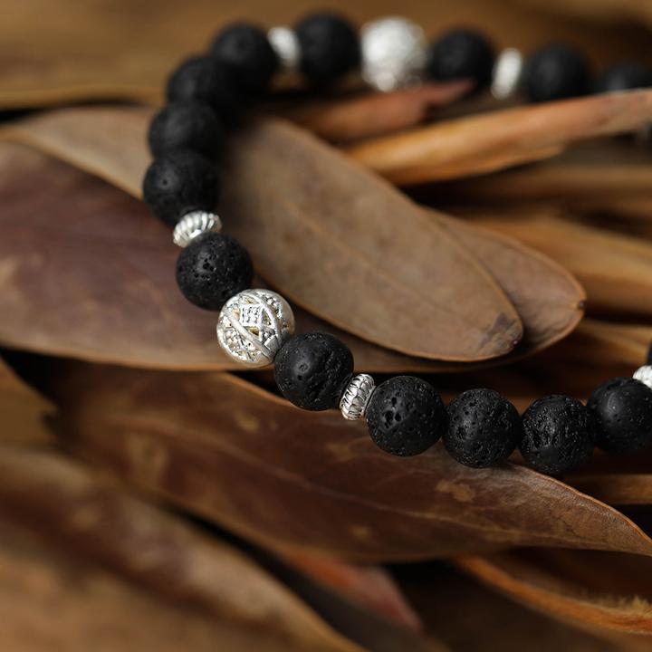 Produktbild Andreani Armband mit echtem Lavastein (8 cm, Steine, Metall)