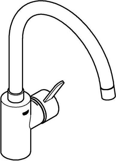 Actual product image Grohe Kitchen mixer with single-lever mixer Eurosmart Cosmopolitan supersteel matt 32843