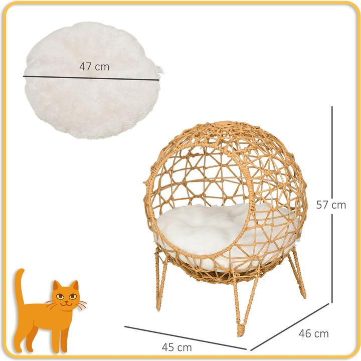 Actual product image PawHut Cat house with metal frame (Cat)