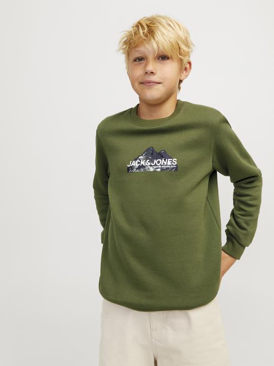 Actual product image Jack & Jones Jcomountain Logo Sweat Crew Neck Sn Jnr (128)