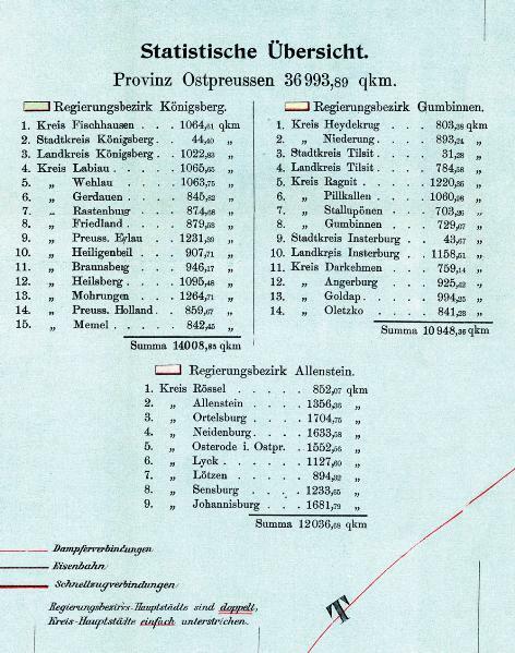 Immagine prodotto Carta storica: Provincia della Prussia orientale intorno al 1910 (Plano)