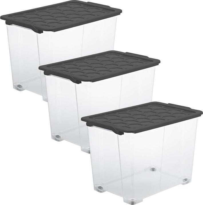 Actual product image Rotho Set of 3 boxes 65 l EVO SAFE (59 x 39.5 x 41 cm, 65 l)