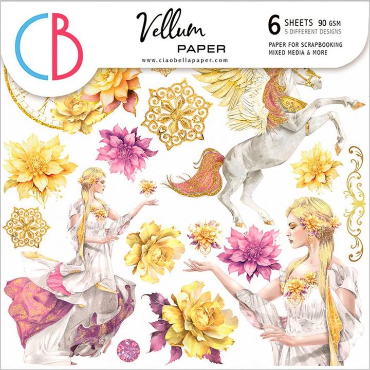 Produktbild Ciao Bella Vellum Paper "Ethereal", 15 x 15 cm, 6 Blatt (90 g/m², 6 x)