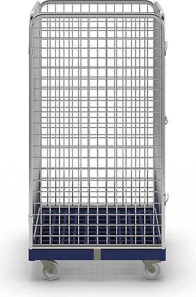 Actual product image kaiserkraft Wire mesh container with plastic roll plate (500 kg)