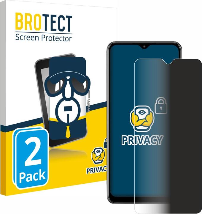 Image du produit BROTECT Film anti-regards Anti-Spy Privacy Film de protection contre la lumière bleue (2 pièce(s), Samsung Galaxy M12)